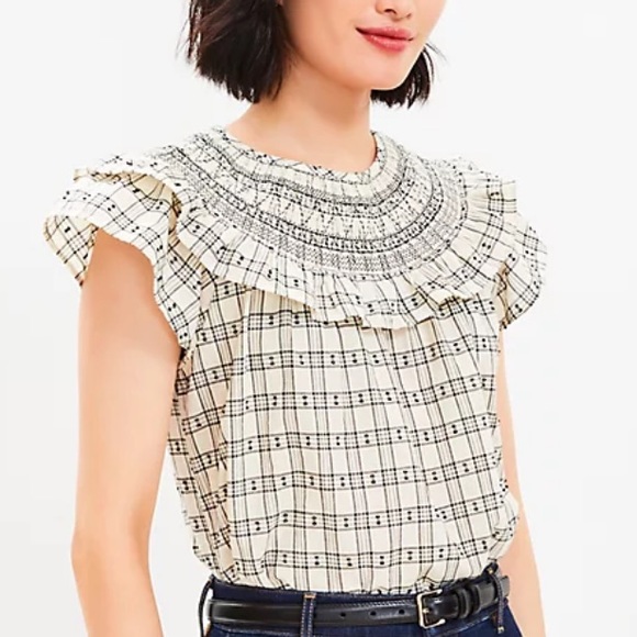 LOFT ruffle top - Picture 3 of 12